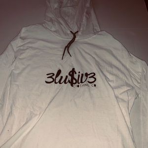 Elusive Clothing Company 3luSiv3 white thin hoodie